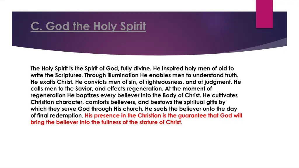 c god the holy spirit 9