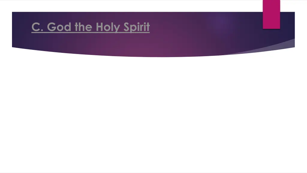 c god the holy spirit