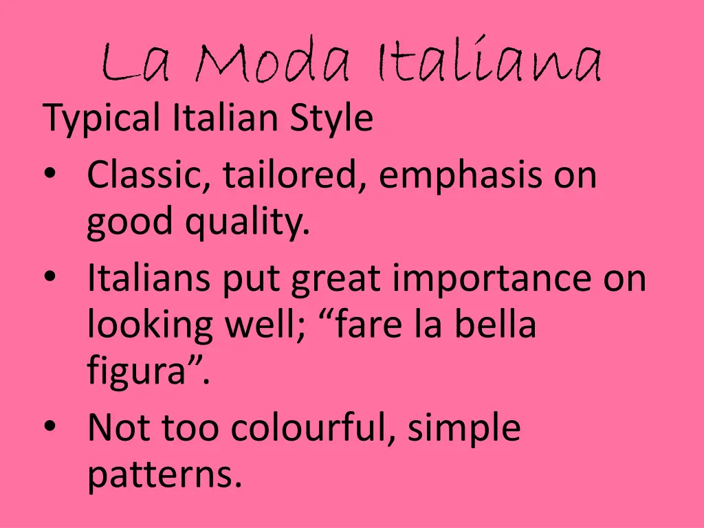 la moda italiana typical italian style classic