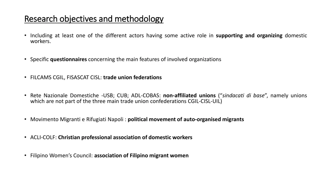 research objectives and methodology research