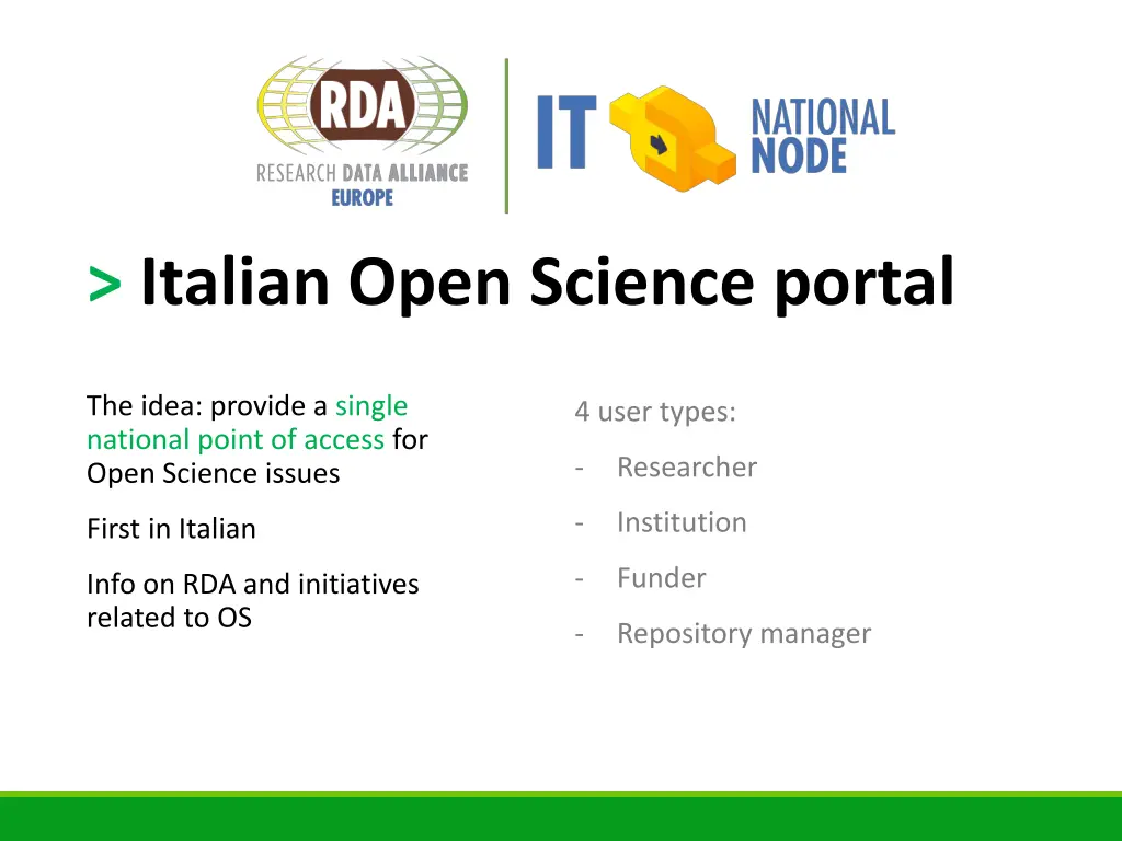 italian open science portal