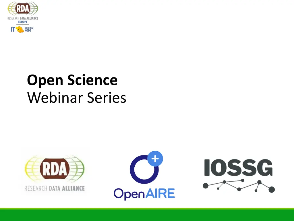 open science webinar series