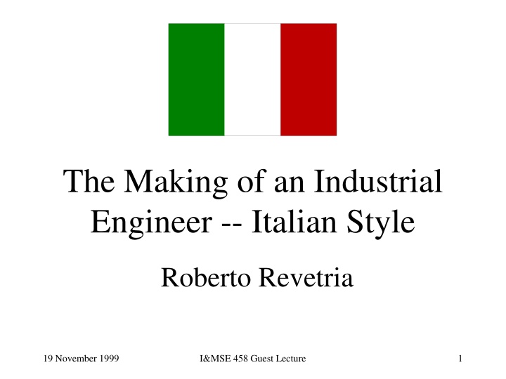 the making of an industrial engineer italian style