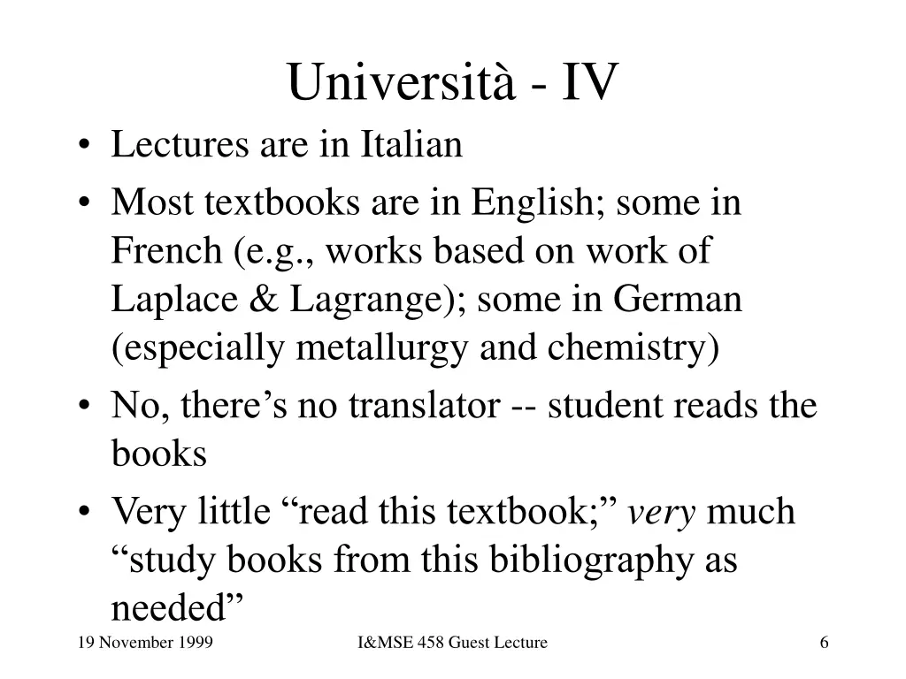 universit iv