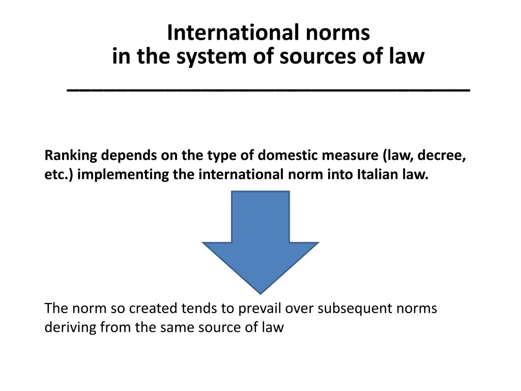 international norms in the system of sources 1