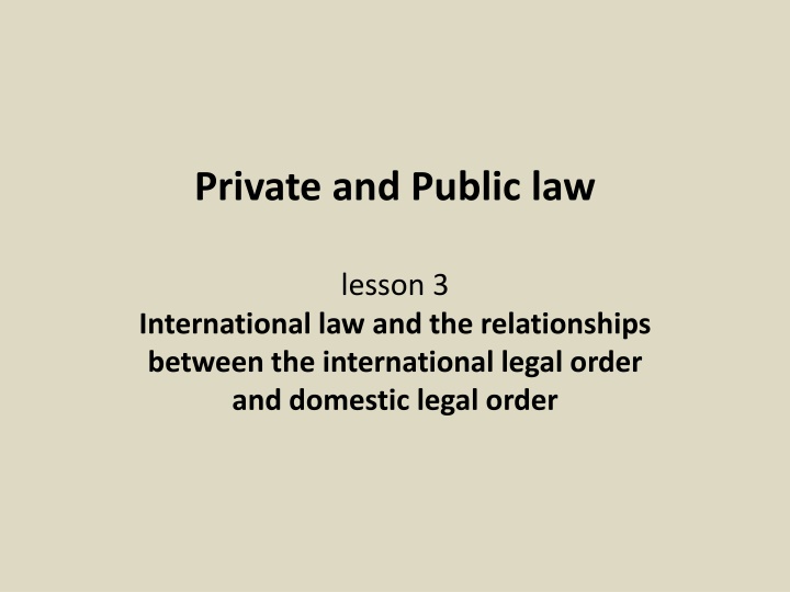 private and public law