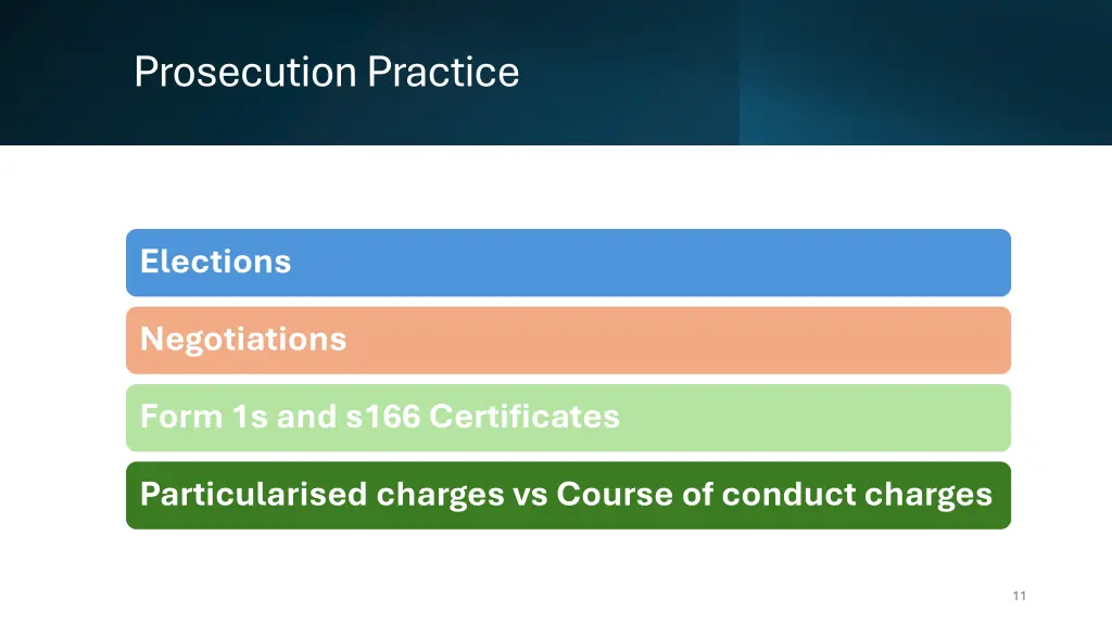 prosecution practice