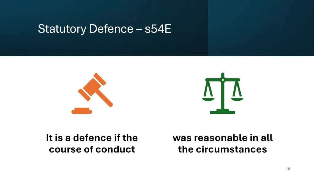 statutory defence s54e