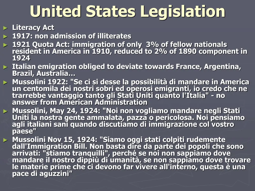 united states legislation