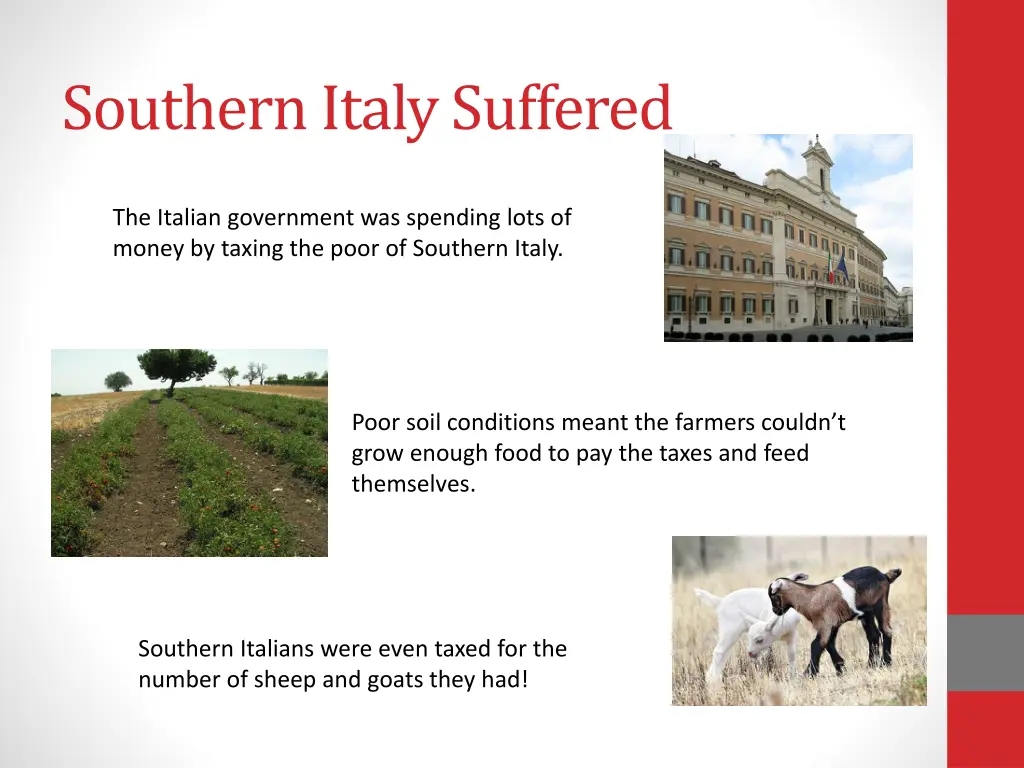 southern italy suffered