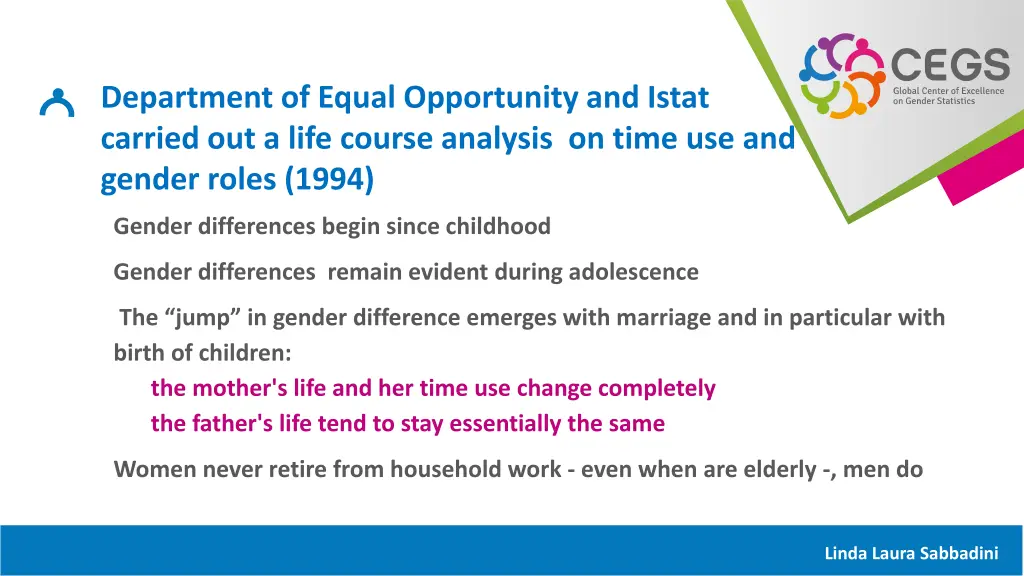 department of equal opportunity and istat carried