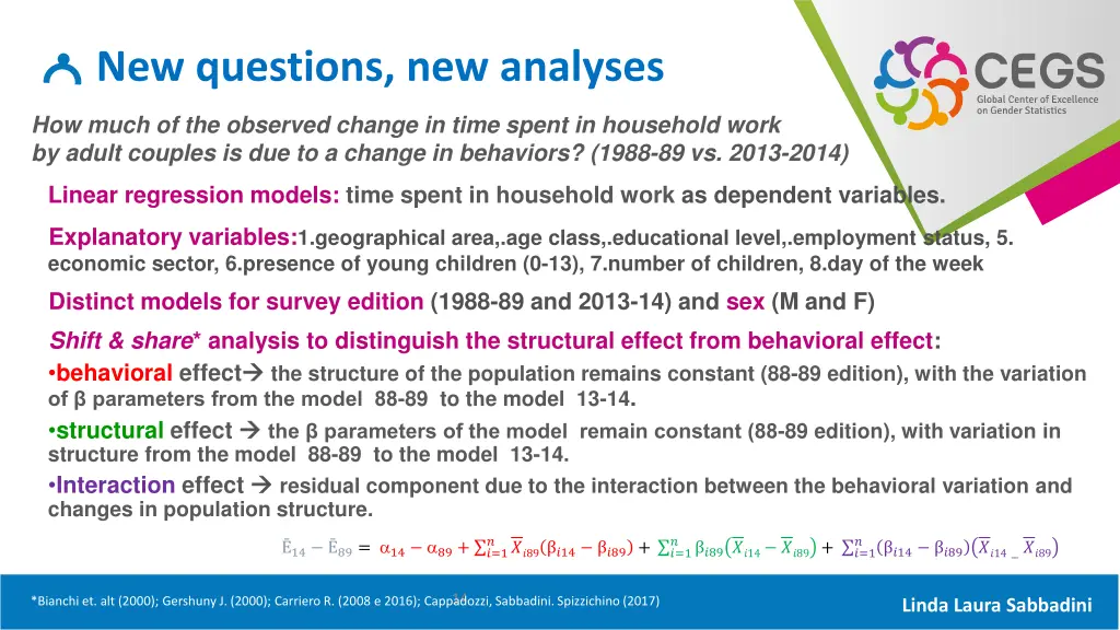 new questions new analyses