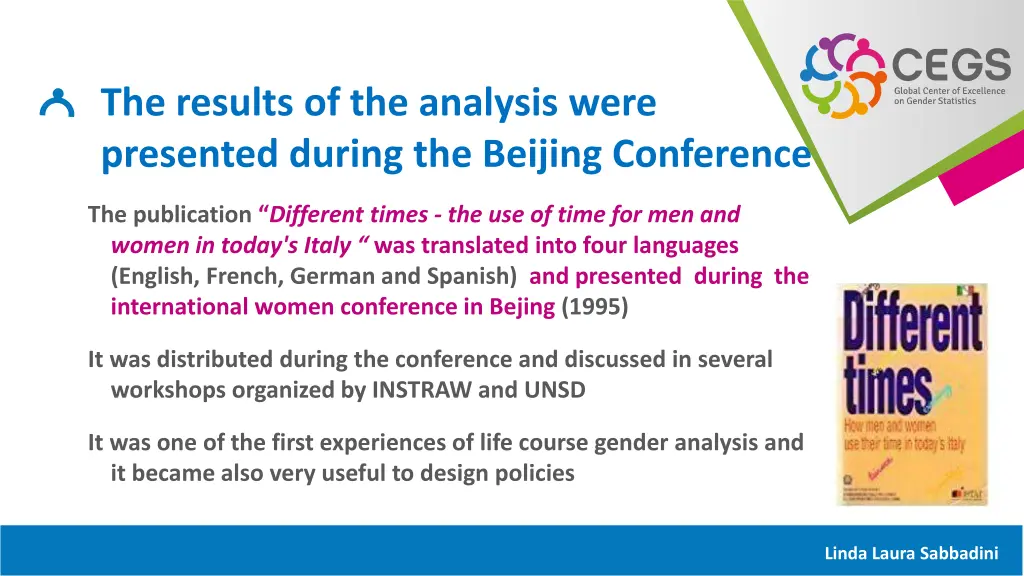 the results of the analysis were presented during