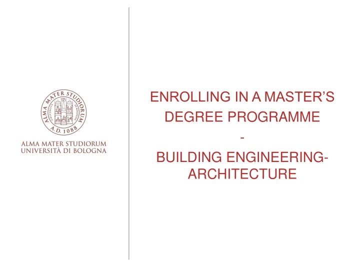 enrolling in a master s degree programme building