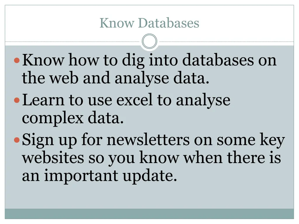 know databases