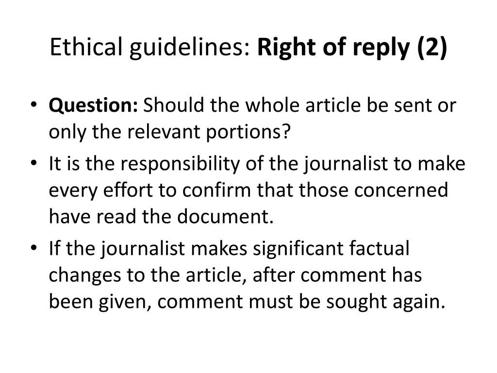 ethical guidelines right of reply 2