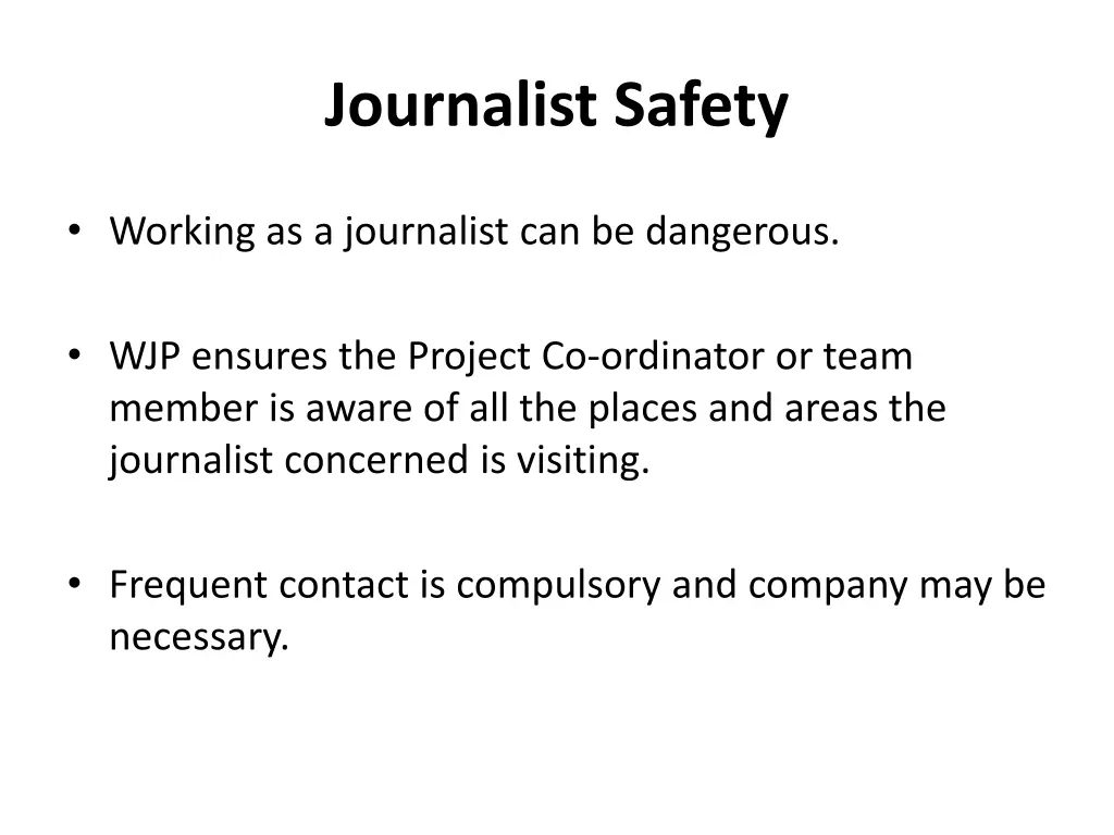 journalist safety