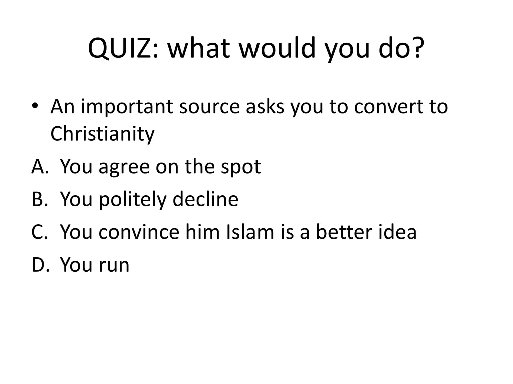 quiz what would you do 1