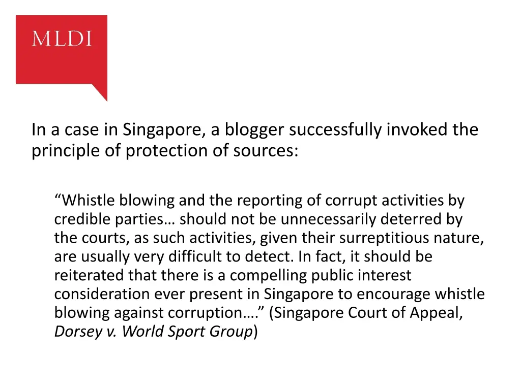 in a case in singapore a blogger successfully