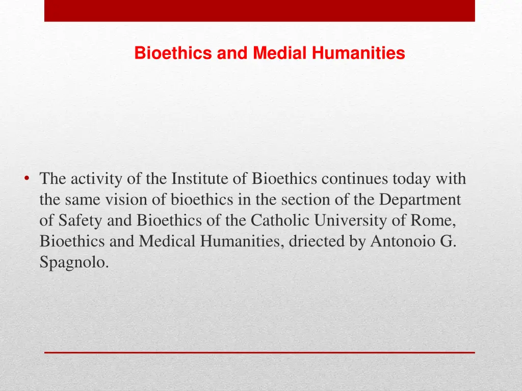 bioethics and medial humanities