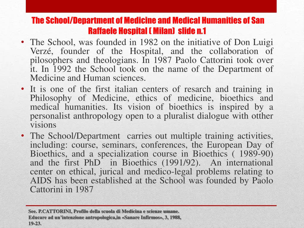 the school department of medicine and medical