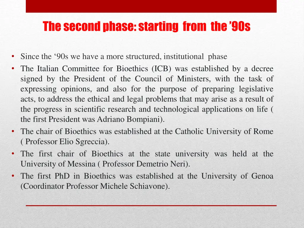 the second phase starting from the 90s