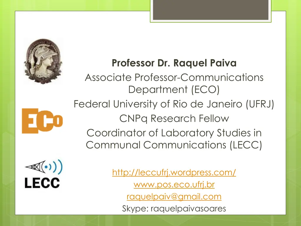 professor dr raquel paiva associate professor