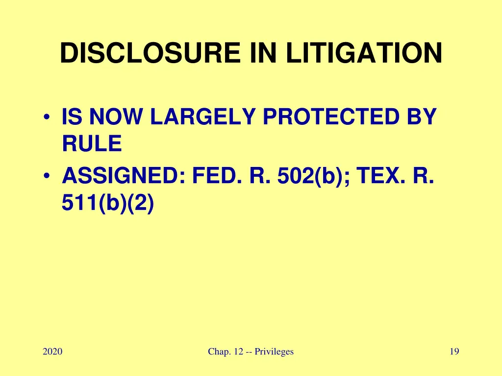 disclosure in litigation