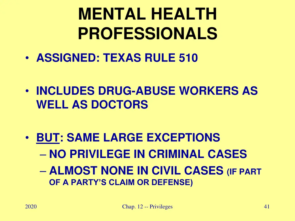 mental health professionals