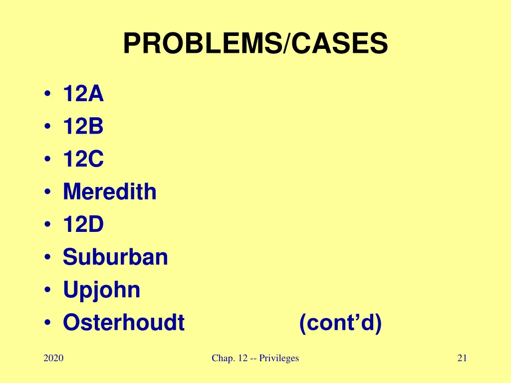 problems cases