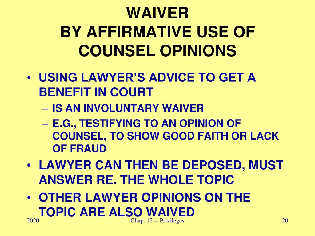 waiver