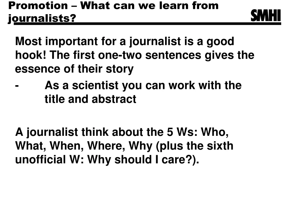 promotion what can we learn from journalists