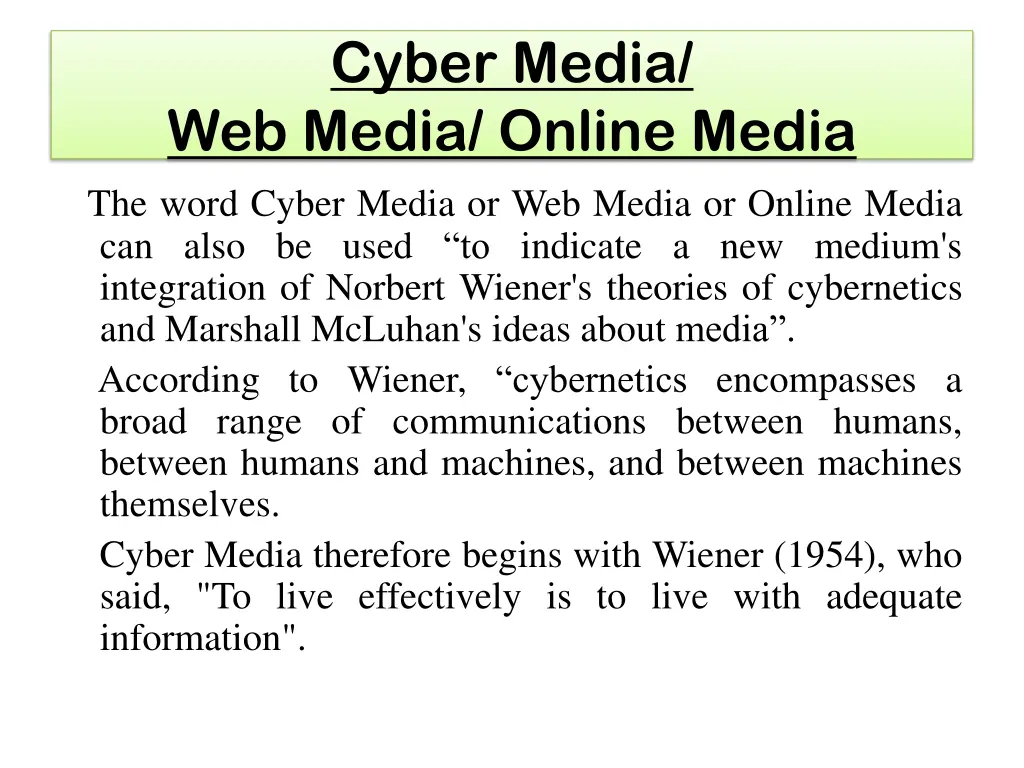 cyber media web media online media the word cyber