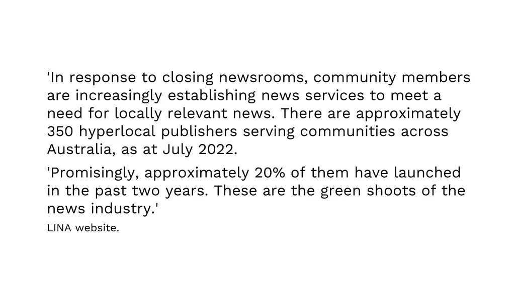 in response to closing newsrooms community