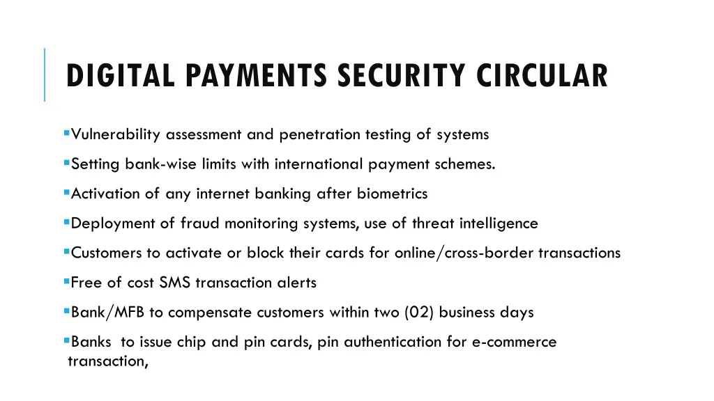 digital payments security circular