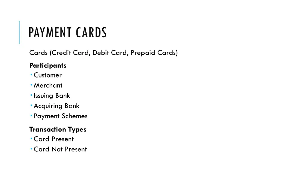 payment cards