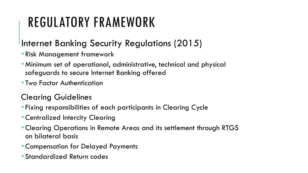 regulatory framework 1