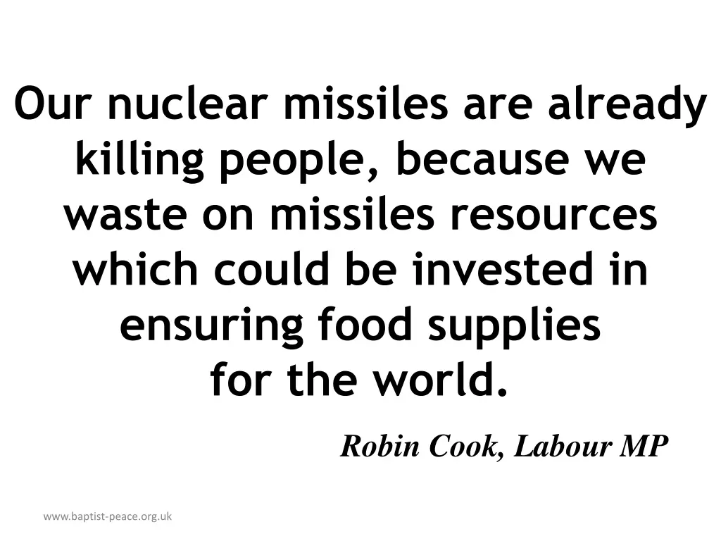 our nuclear missiles are already killing people