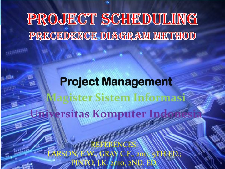 project scheduling project scheduling precedence