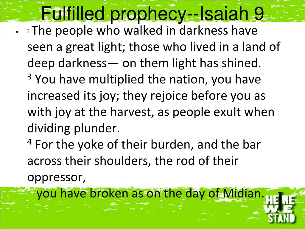 fulfilled prophecy isaiah 9 2 the people