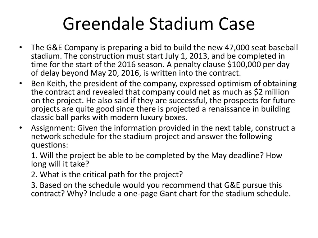 greendale stadium case