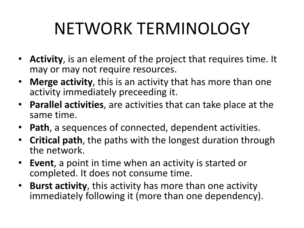 network terminology