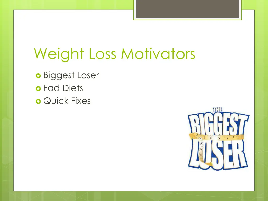 weight loss motivators