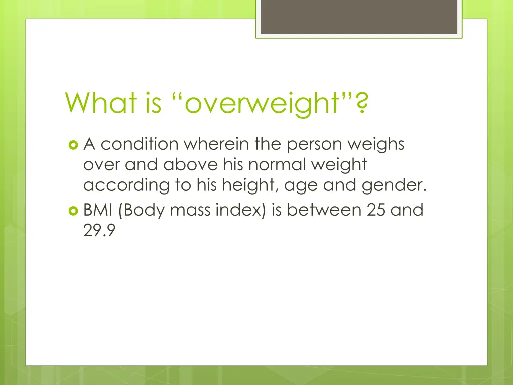 what is overweight