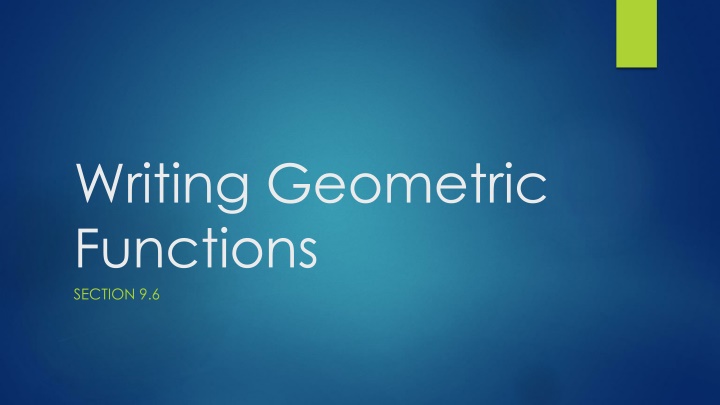 writing geometric functions section 9 6