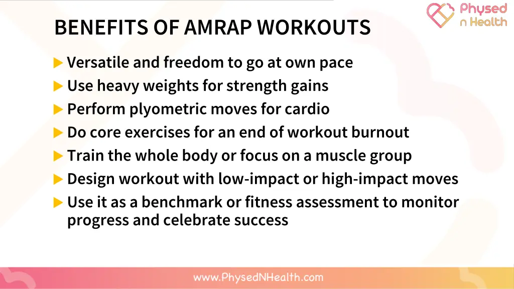 benefits of amrap workouts