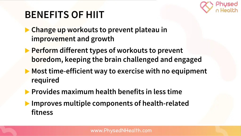 benefits of hiit