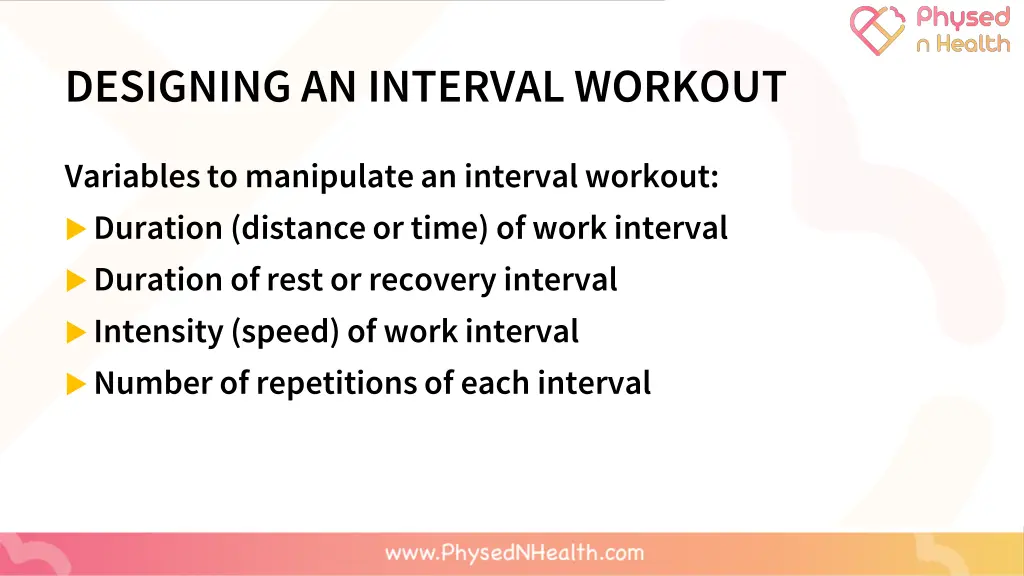 designing an interval workout