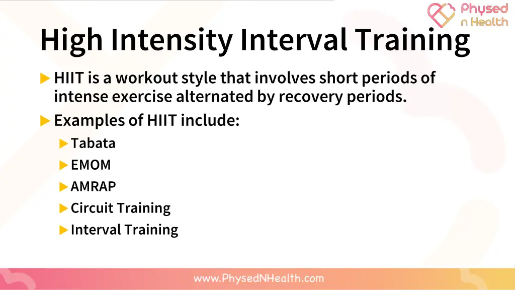 high intensity interval training