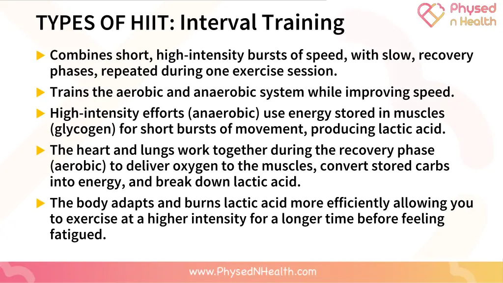 types of hiit interval training